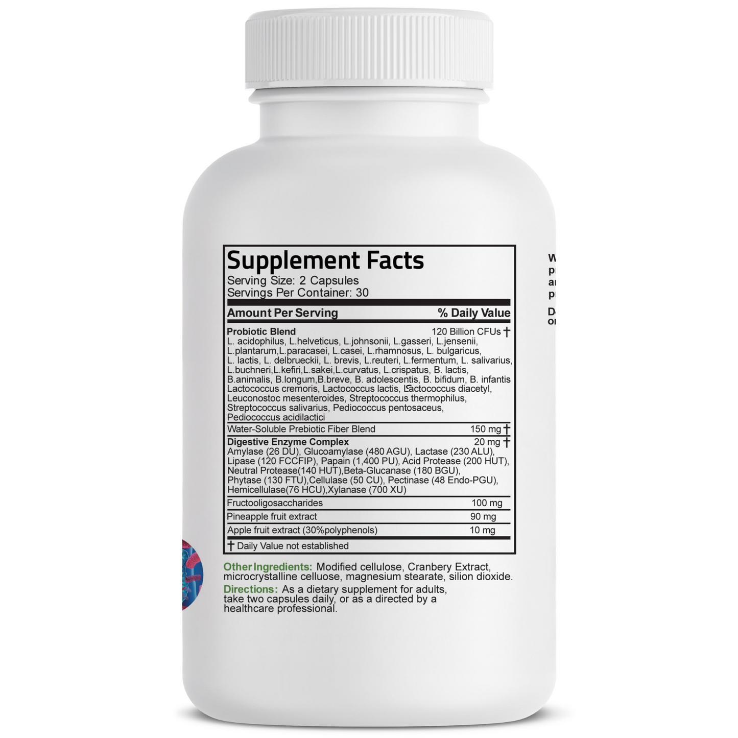 OPTIMAL NUTRITION PROBIOTIC PLUS PREBIOTIC & DIGESTIVE ENZYMES - 60 CAPSULES