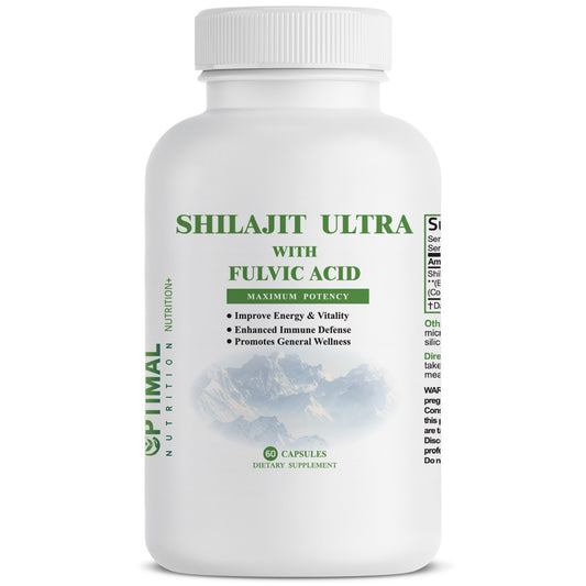 OPTIMAL NUTRITION SHILAJIT ULTRA  WITH FULVIC ACID 15,000MG - 60 CAPSULES